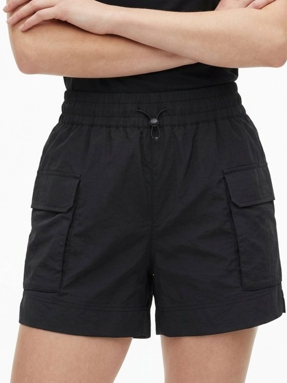 OLD NAVY | Black Quick Dry Elastic Waist Drawcord Shorts Men’s Size Large